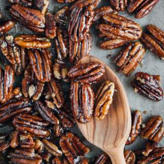 Stovetop Caramelized Pecans