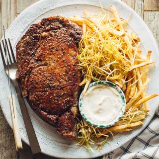 Steak Frites with Truffle Aioli
