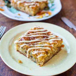 Glazed Banana Zucchini Cake