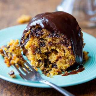 The Best Pumpkin Chocolate Chip Bundt Cake with Chocolate Ganache