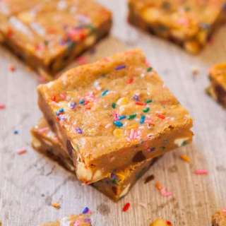Funfetti Cake Batter Blondies {Without Cake Mix}