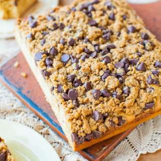 Peanut Butter Honey Buttermilk Cake with Chocolate-Peanut Butter Streusel