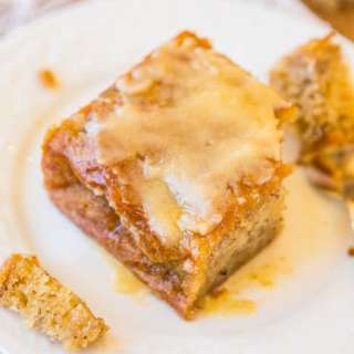 Browned Butter Glaze Soaked-Greek Yogurt Banana Cake
