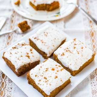 Soft Vegan Pumpkin Cake with Pumpkin Spice Buttercream Frosting