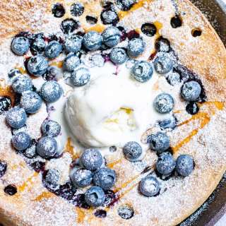 Pumpkin Blueberry Dutch Baby Pancake