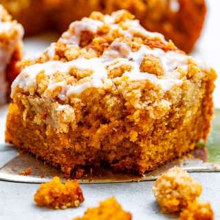 Glazed Pumpkin Streusel Coffee Cake