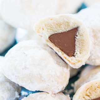 Chocolate Kiss Powder Puff Cookies