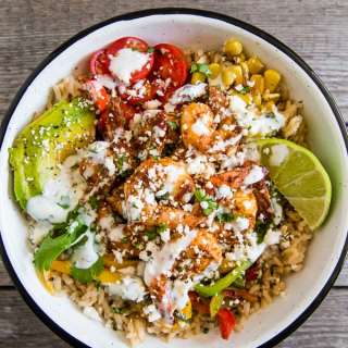 Chipotle Shrimp Fajita Bowls