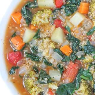 Quinoa Potato Soup with Super Greens