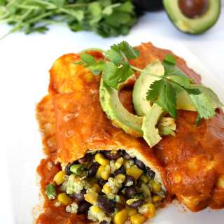 Black Bean Avocado Enchiladas