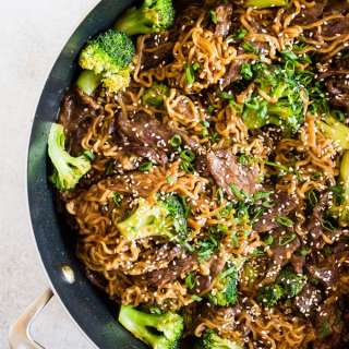 Beef and Broccoli Ramen Noodles