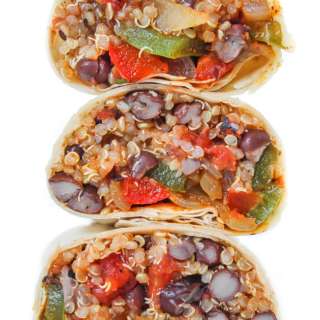 Black Bean & Quinoa Fajita Burrito