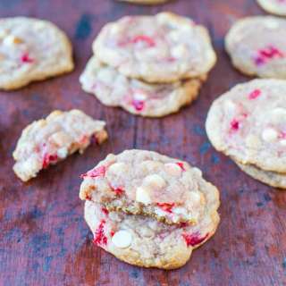 Maraschino Cherry and White Chocolate Chip Cookies
