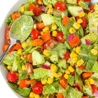 Summer Chopped Salad with Creamy Herb Dressing