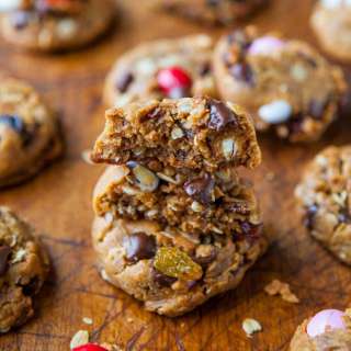 Trail Mix Peanut Butter Cookies