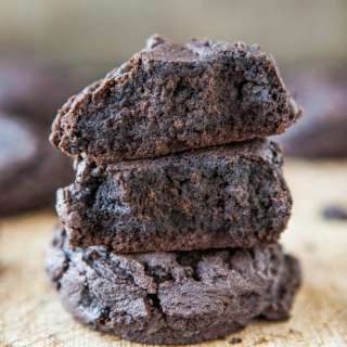 Dark Chocolate Dark Brown Sugar Cookies