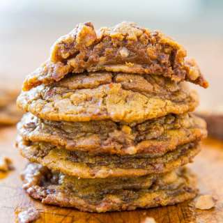 Peanut Butter Toffee Bit Cookies