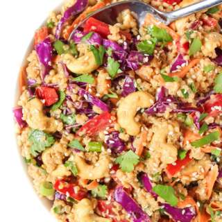 Fresh Thai Quinoa Salad with Peanut Sauce