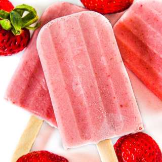 Strawberry Cream Popsicles (Vegan!)