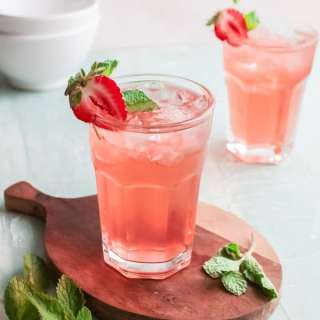 Strawberry Basil Gin Rickey