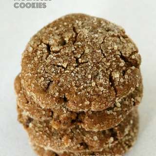 Triple Ginger Molasses Soft Cookies. 100% Spelt. Vegan Recipe