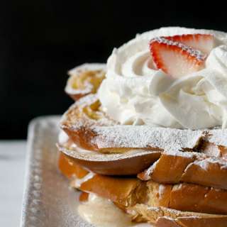 Strawberry Mascarpone Stuffed French Toast