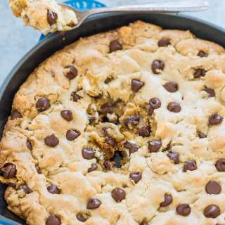 Chocolate Chip Marshmallow Skillet Cookie