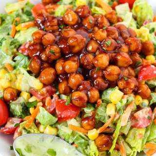 BBQ Chickpea Salad with Avocado Ranch