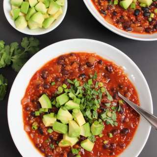 Chipotle Black Bean Chili with Quinoa (Vegan!)