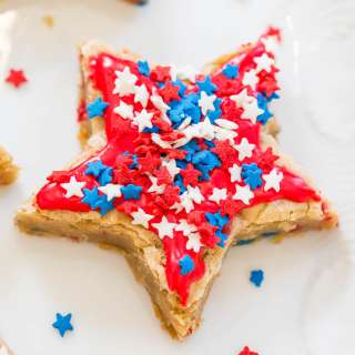 Star-Shaped Red, White, and Blue Cookies