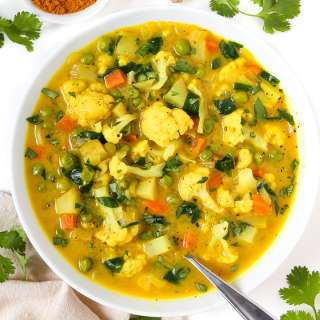 Coconut Curry Vegetable Soup (Vegan!)