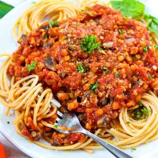 Vegan Lentil Bolognese (Easy!)