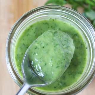 Creamy Avocado Herb Dressing (Vegan, Oil-Free!)