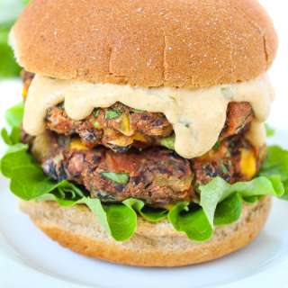 Southwest Black Bean Burger (Vegan)