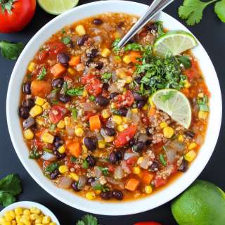Black Bean Quinoa Soup (Easy!)