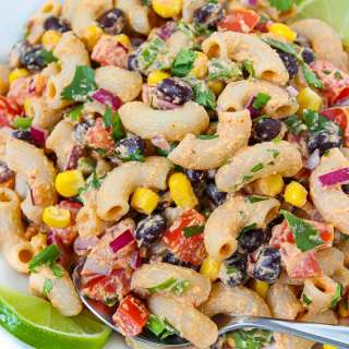 Southwest Pasta Salad with Chipotle Dressing (Vegan!)