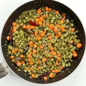 Carrot Green Beans Poriyal