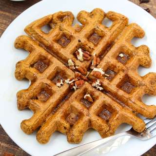 Vegan Pumpkin Waffles (Gluten-Free!)