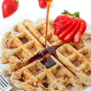 Strawberry Waffles (Vegan & Gluten-Free)