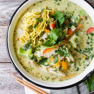 Green Curry Chicken Noodle Soup