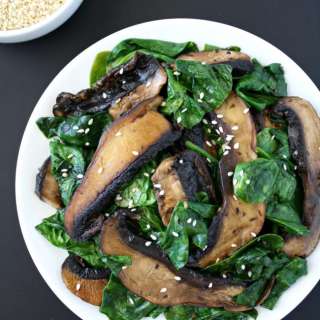 Sautéed Portobello Mushrooms with Spinach
