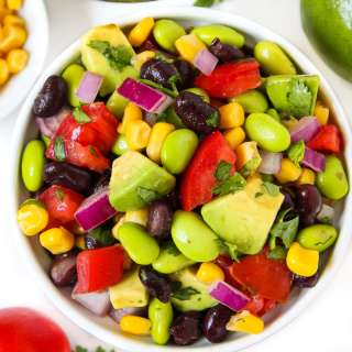 Black Bean Edamame Salad with Avocado