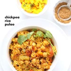 Chickpea Rice Pulao with Veggies and Pulao/Biryani Masala
