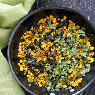 Corn Palak - Curried Corn and Greens