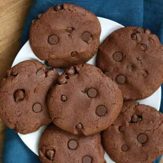 Vegan Double Chocolate Chip Cookies