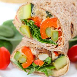 Roasted Veggie Wrap with Hummus