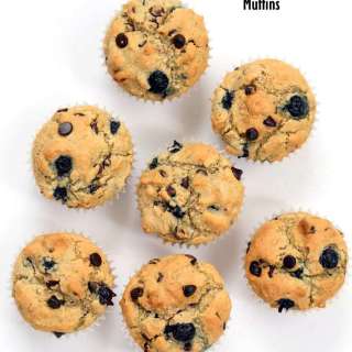 Vegan Gluten free Blueberry Chocolate Chip Muffins