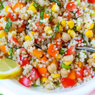 Quinoa Vegetable Salad with Lemon-Basil Dressing