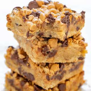 Peanut Butter Chocolate Chip Toffee Bars