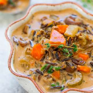 Creamy Mushroom Wild Rice Soup